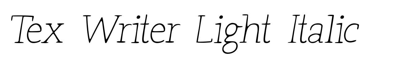 Tex Writer Light Italic